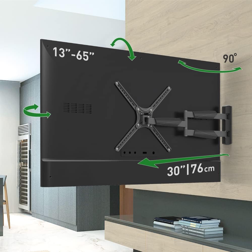 Barkan BM343XL 13"-65" Full Motion Articulating TV Wall Mount with Xtra Long Arm
