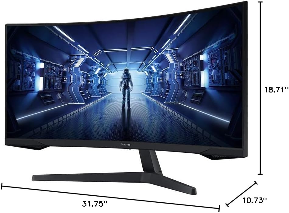 Samsung 34-Inch Odyssey G5 Ultra-Wide Gaming Monitor with 1000R Curved Screen