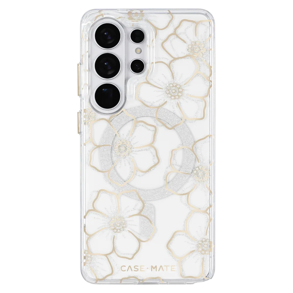 Case-Mate - Floral Gems Case with Magnet for Samsung Galaxy S26 Ultra - Gold
