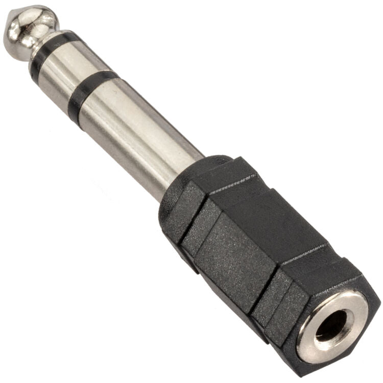 Pearstone AMP-3 Nickel-Plated Stereo 3.5mm to 1/4" Headphone Adapter