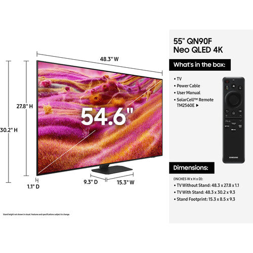 Samsung QN90F Series 55" Neo QLED Mini-LED 4K UHD Quantum HDR Smart TV (2025)
