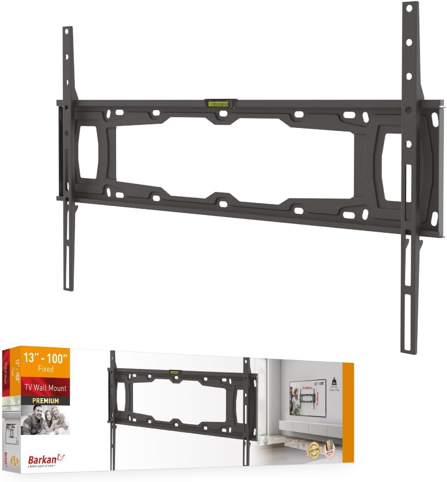 Barkan E400+ 13"-100" Low Profile Auto Locking Fixed TV Wall Mount