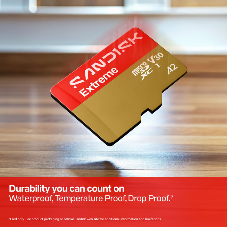 SanDisk Extreme UHS-I microSDXC Memory Card with SD Adapter