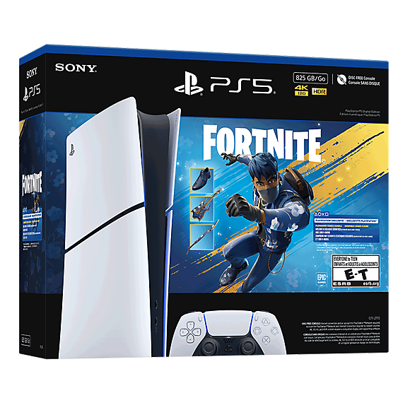 Sony PlayStation 5 Slim Console (Digital Edition) Fortnite Flowering Chaos Bundle