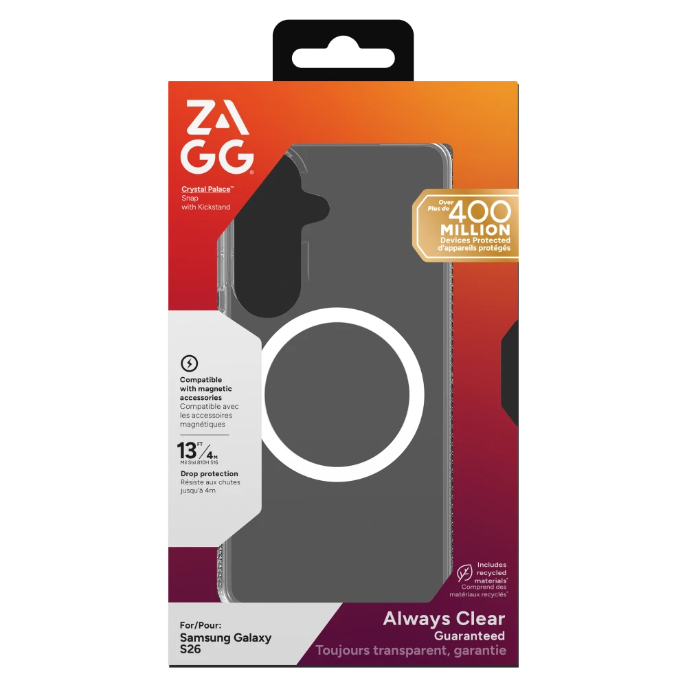 ZAGG - Crystal Palace Snap Case for Samsung Galaxy S26 - Clear
