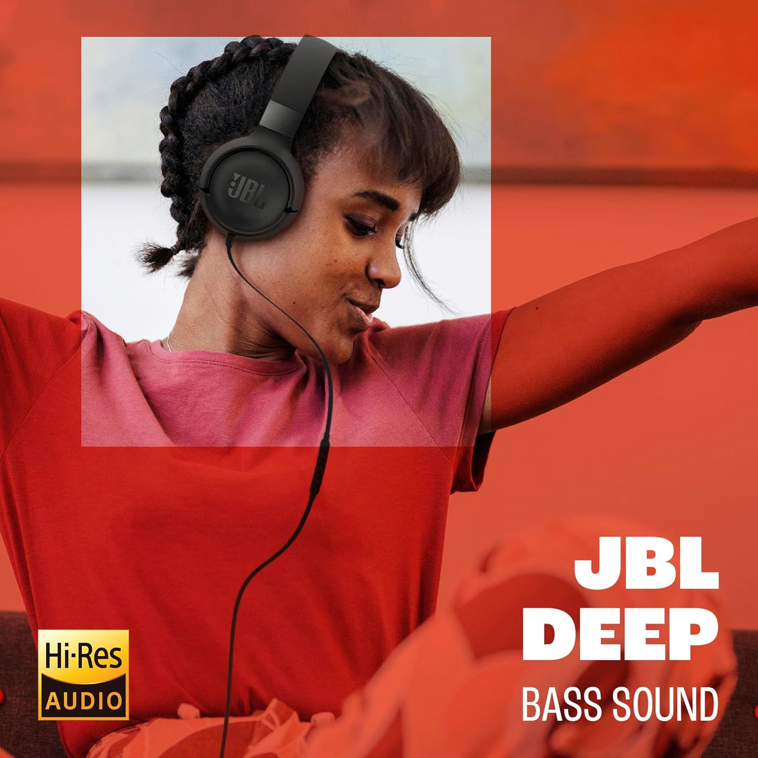 JBL Tune 520C USB-C Wired on-Ear Headphones with Hi-Res Audio Support