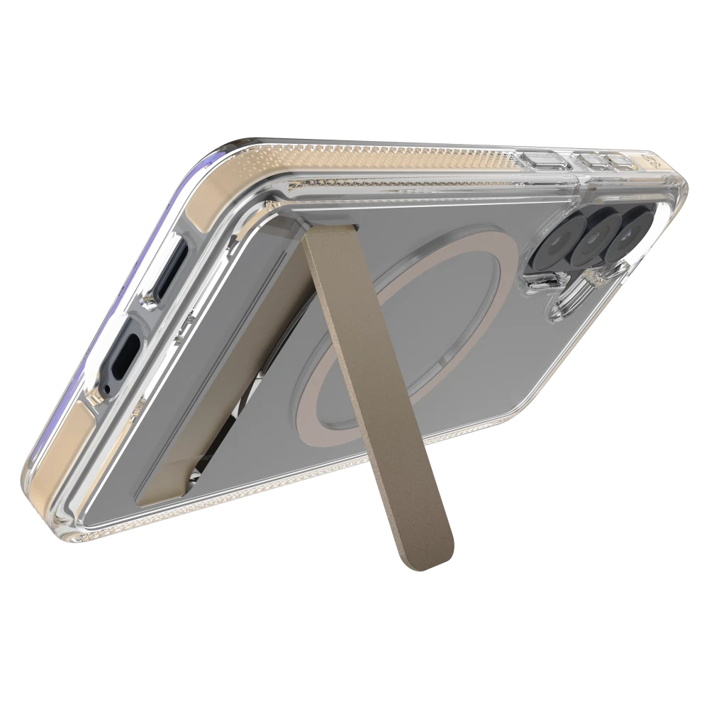 ZAGG - Santa Cruz Snap Case with Kickstand for Samsung Galaxy S26 - Titanium Gray