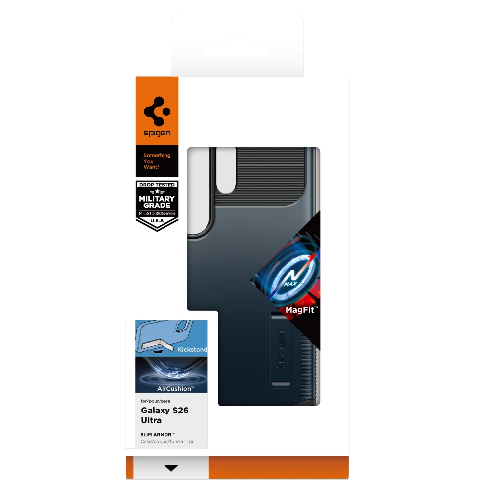 Spigen - Slim Armor MagFit Case for Samsung Galaxy S26 Ultra - Metal Slate