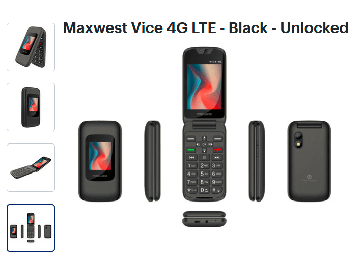 Maxwest Vice Flip LTE 4G Flip Phone