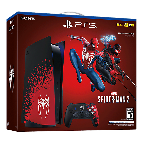 Sony PlayStation 5 Console Disc Edition - Marvel's Spider Man 2 Limited Edition Bundle