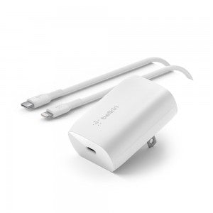 Belkin BoostCharge USB-C PD 3.0 PPS Wall Charger 30W (USB-C Cable w/ Lightning Connector)
