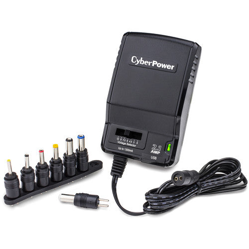 CyberPower CPUAC1U1300 1300 mAh Universal Adapter and 2.1A USB Charger