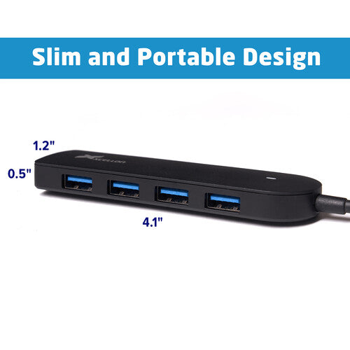 Xcellon 4-Port Slim USB 3.1 Gen 1 Type-C Hub
