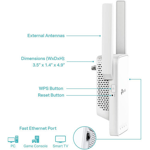 TP-Link OneMesh RE215 AC750 Wireless Dual-Band Wi-Fi Range Extender