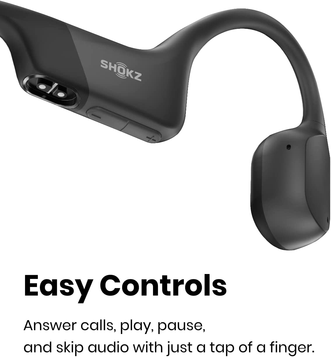 Shokz OpenRun Bone-Conduction Open-Ear Sport Headphones with Microphones
