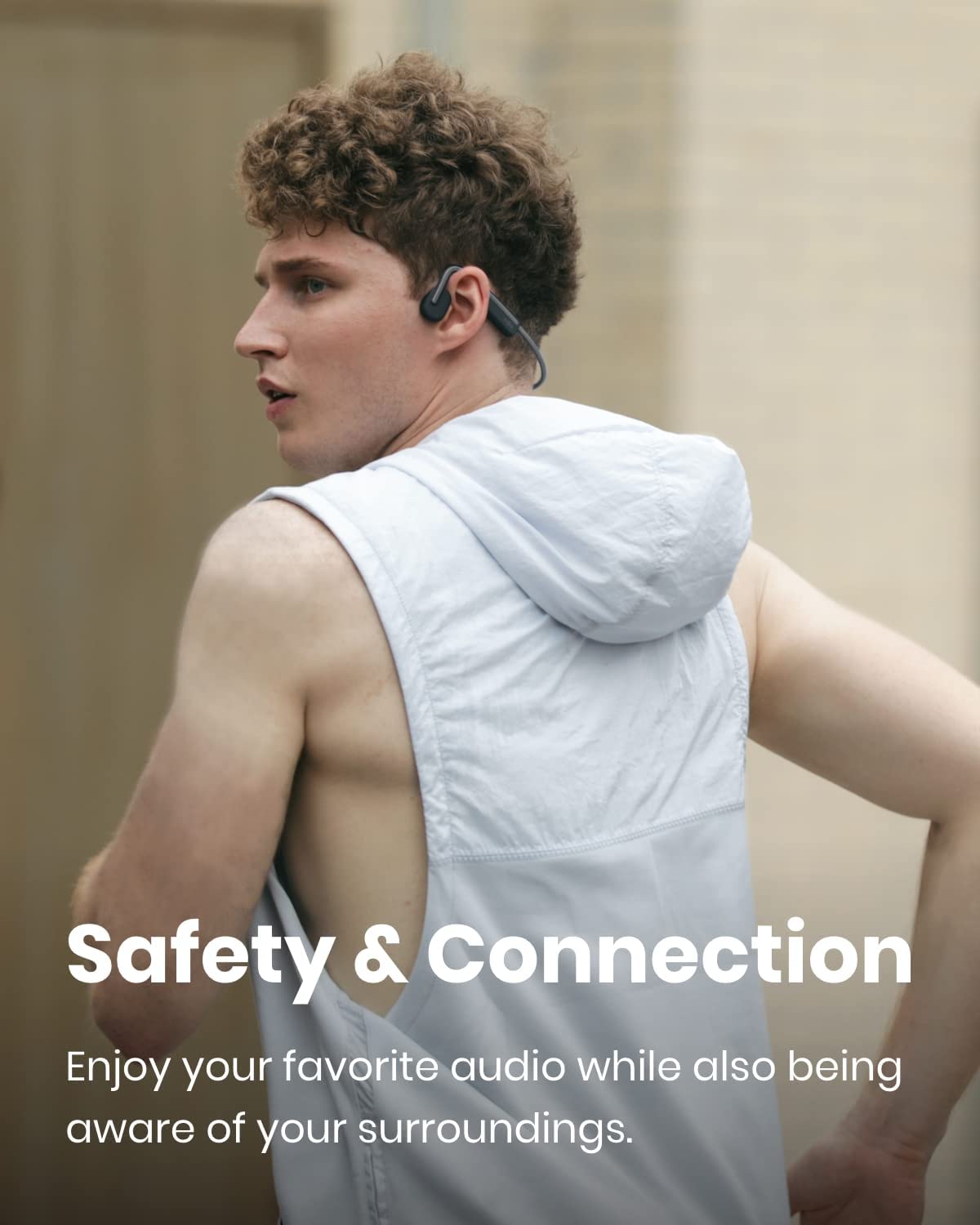 Shokz OpenMove Bone-Conduction Open-Ear Sport Headphones with Microphone