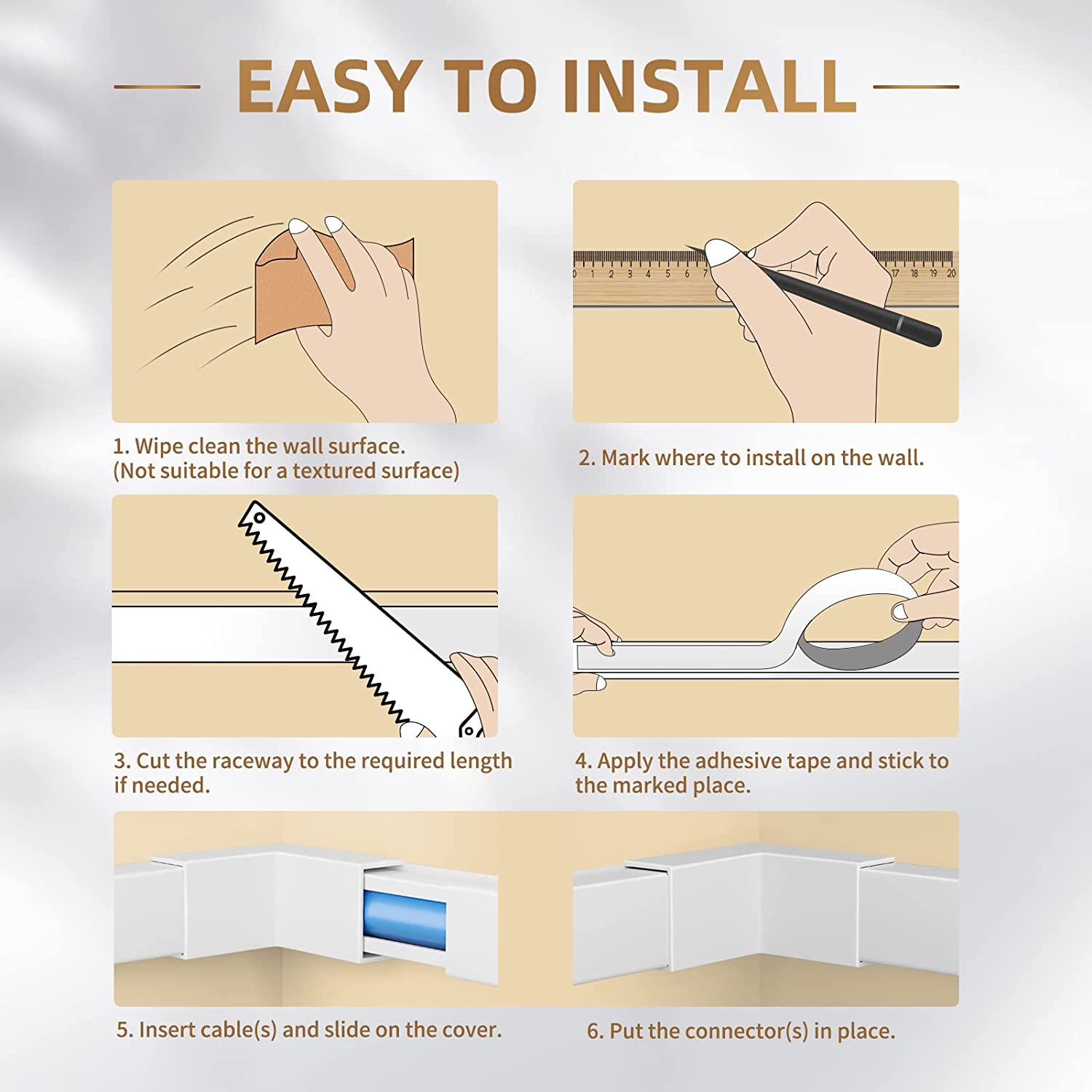 Delamu CC03 One-Cord Cable Raceway Cover