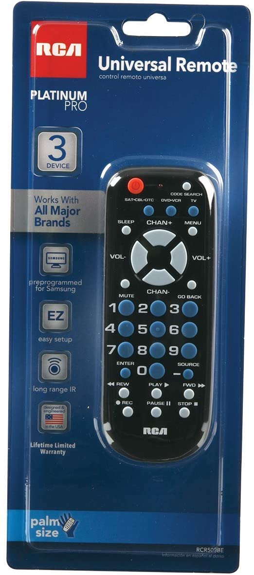 RCA RCR503BR Platinum Pro 3-Device Universal Remote