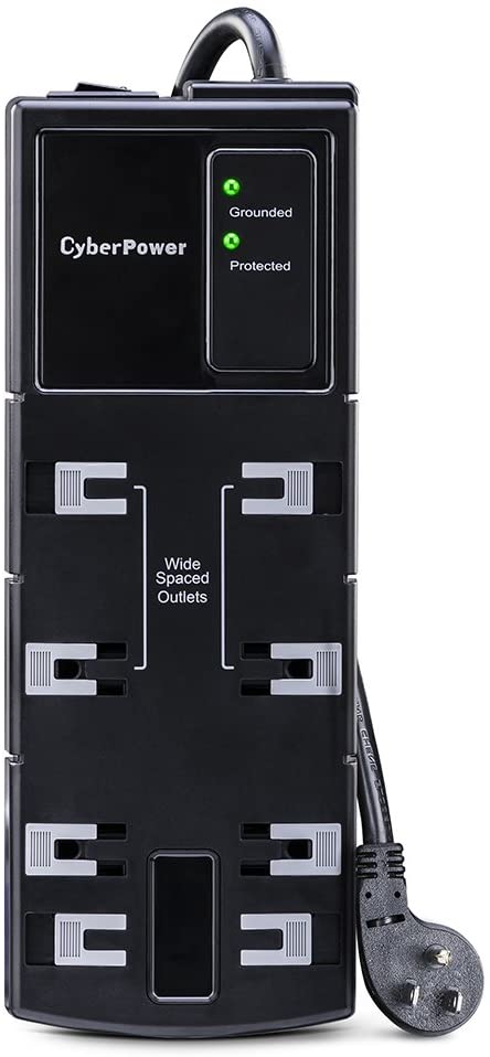 CyberPower CSB806 8-Outlet Essential Surge Protector with 6ft Power Cord