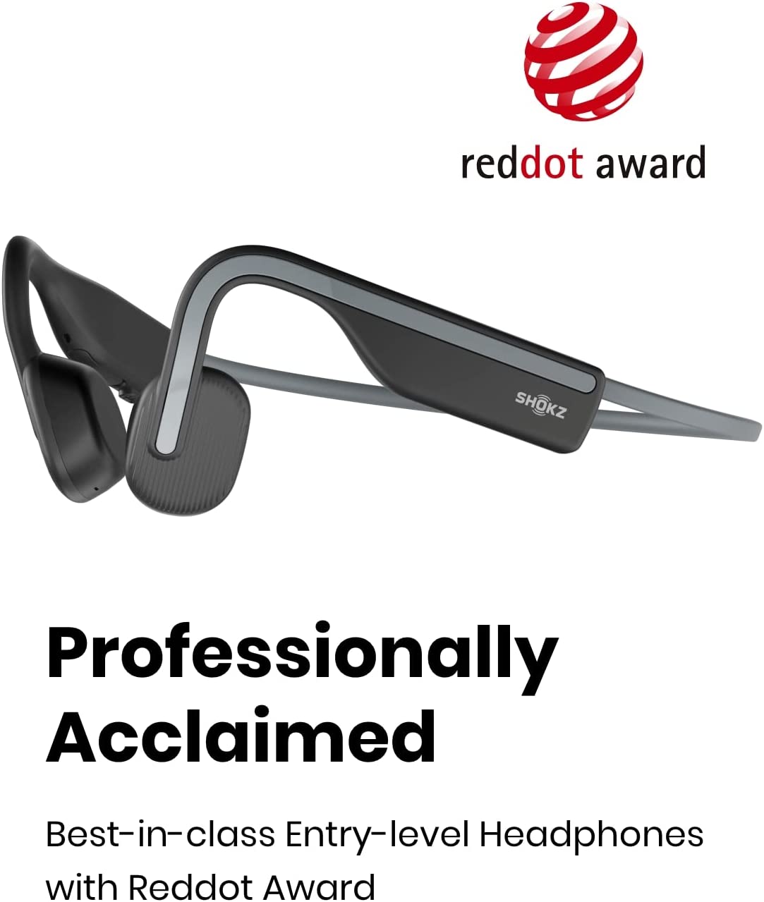 Shokz OpenMove Bone-Conduction Open-Ear Sport Headphones with Microphone