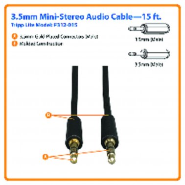 Tripp-Lite 3.5mm Stereo Dubbing Cord (15ft)