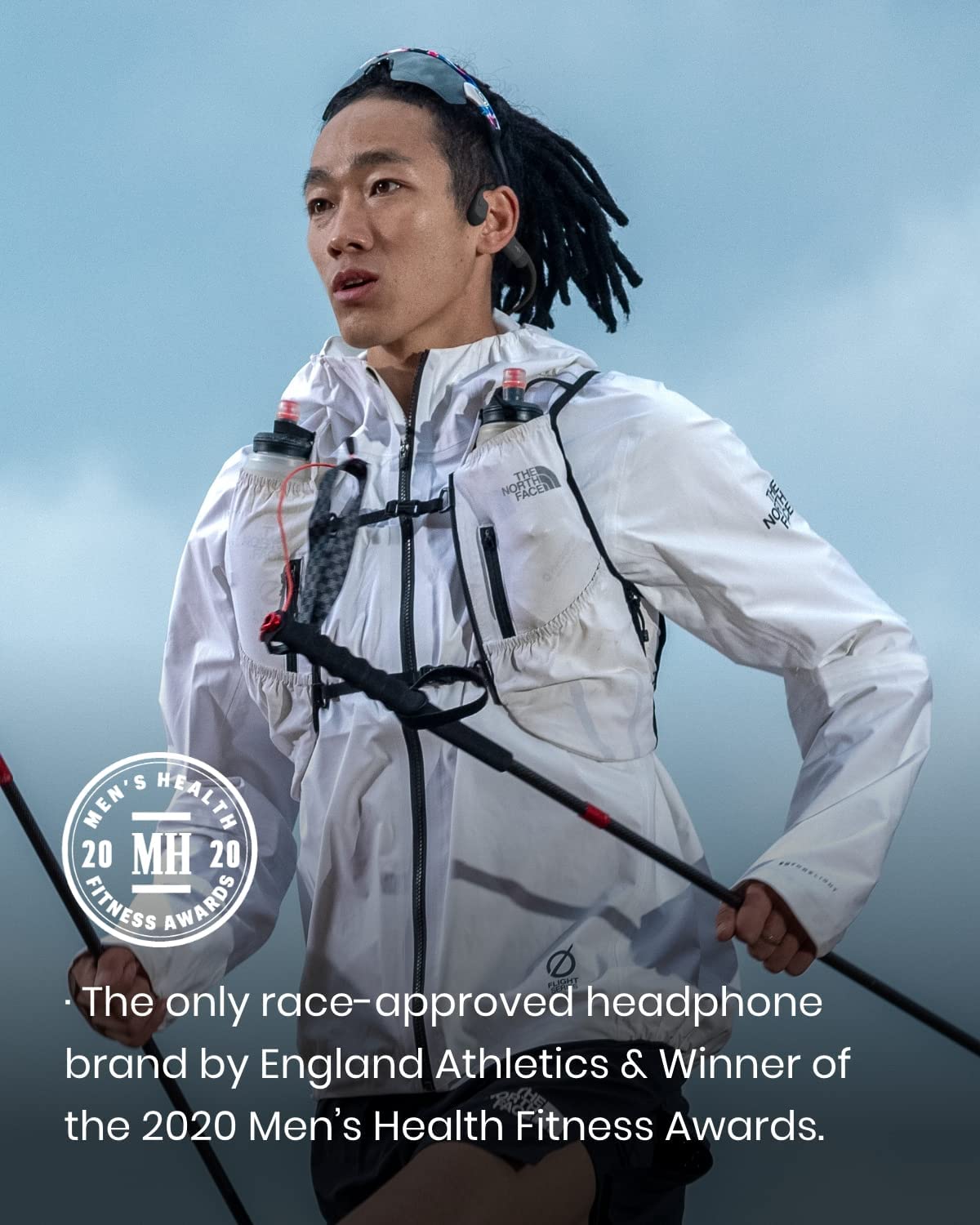 Shokz OpenRun Bone-Conduction Open-Ear Sport Headphones with Microphones
