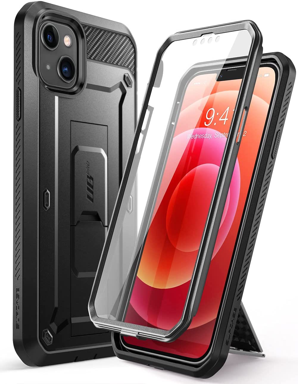 Supcase Unicorn Beetle Pro Holster Case for iPhone 13 (Black)