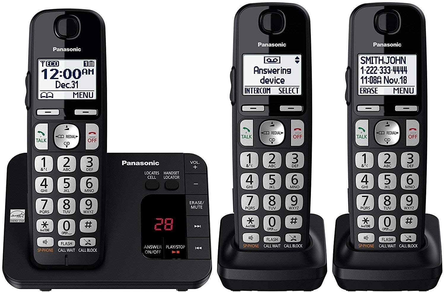 Panasonic KX-TGD513B Expandable Cordless Phone with Call Block