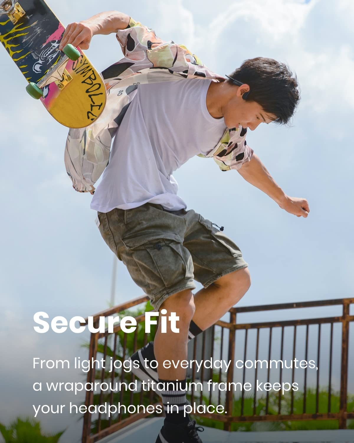 Shokz OpenMove Bone-Conduction Open-Ear Sport Headphones with Microphone