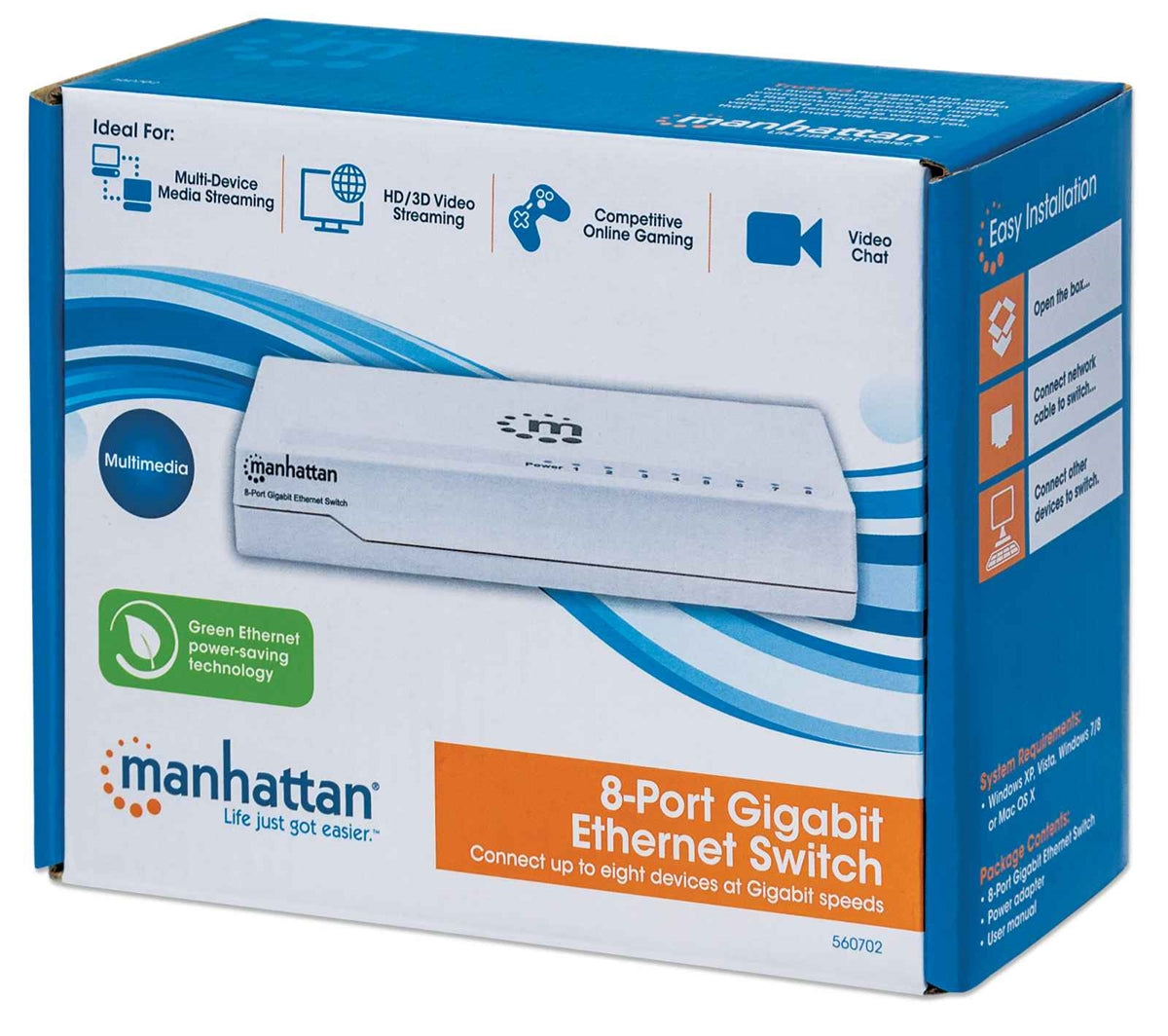 Manhattan Gigabit Ethernet Switch (8 Port)