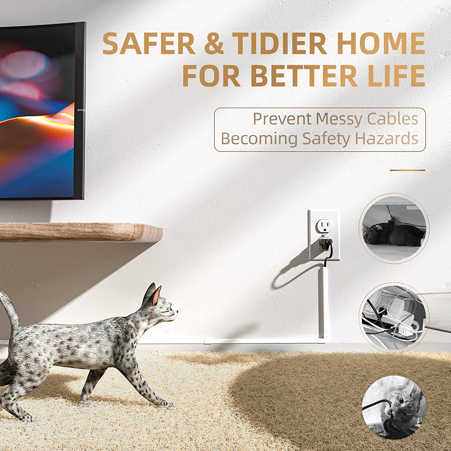 Delamu CC03 One-Cord Cable Raceway Cover