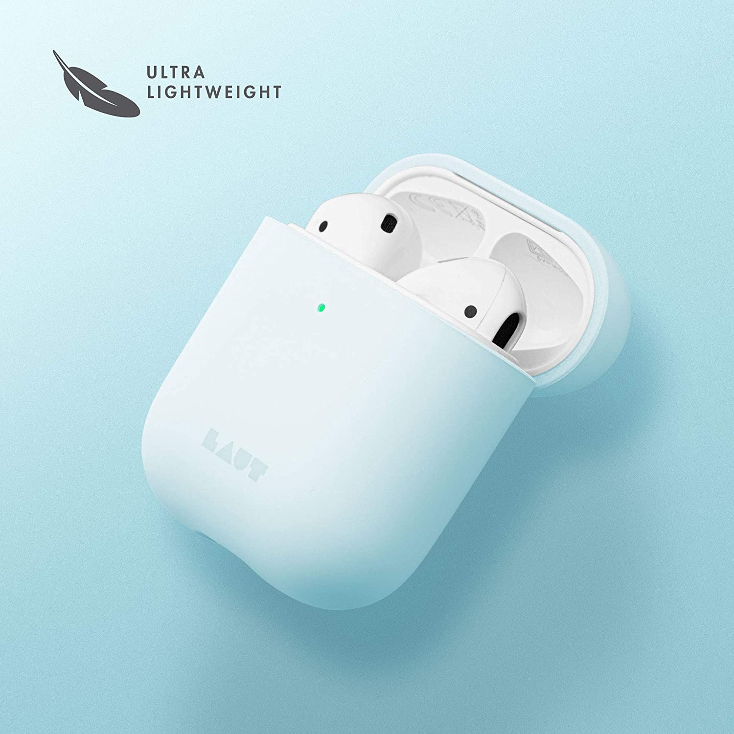 LAUT - Huex Pastels for AirPods 1 & 2 Charging Case | Silky Rubber Finish | Ultra Lightweight | Front LED Visible