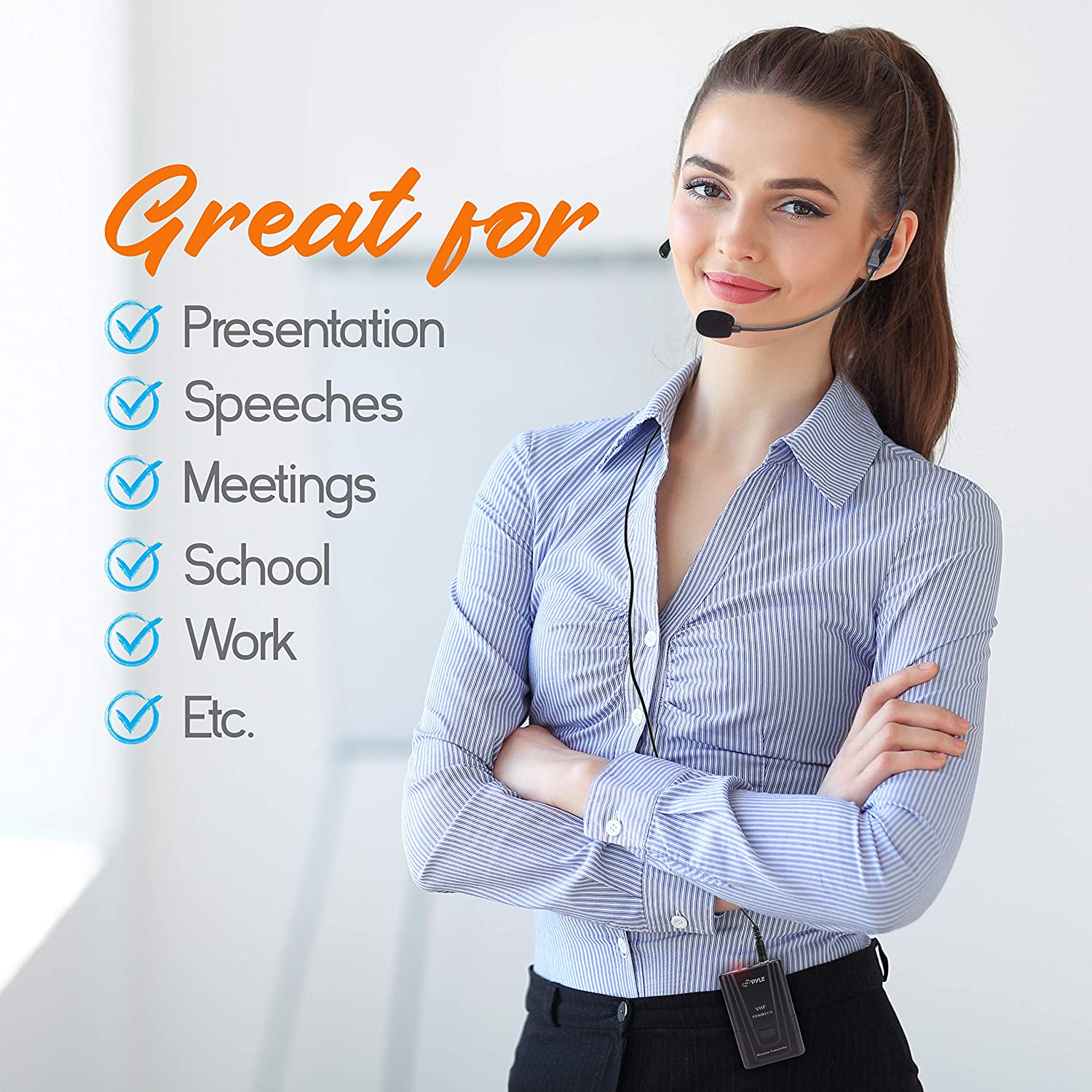 Pyle PDWM2115 VHF Wireless Microphone Receiver System