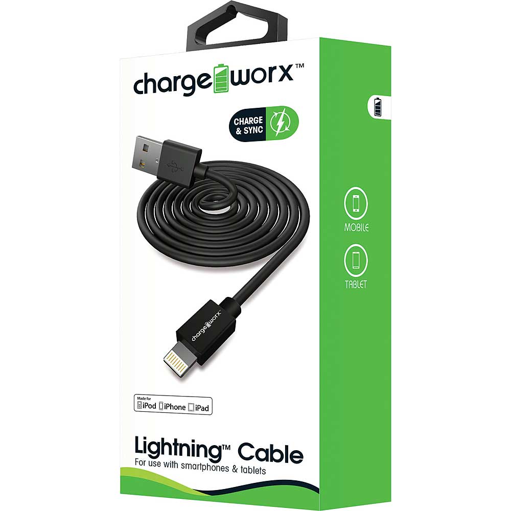 Chargeworx 3ft Lightning Sync & Charge Cable