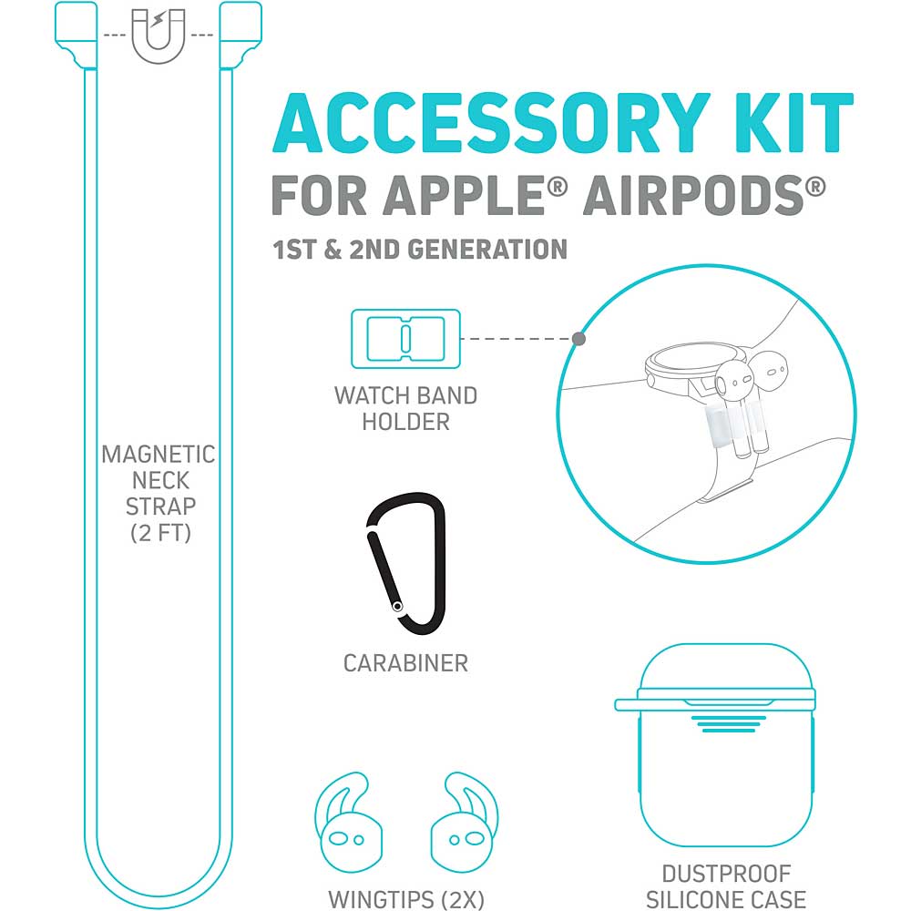 Chargeworx Accessory Kit For Apple AirPods