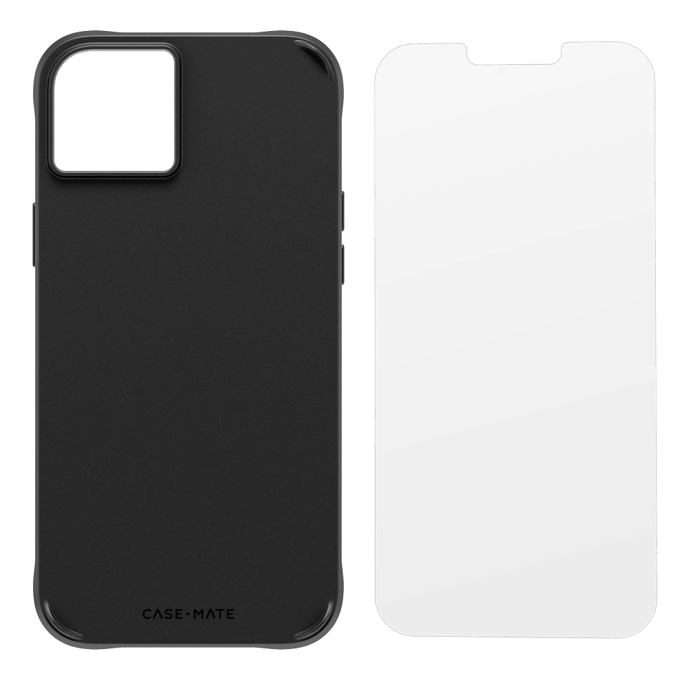 Case Mate Apple iPhone 14 Pro Max Protection Pack Magsafe Case and Glass Screen Protector (Black)