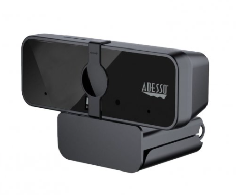 Adesso Cybertrack H6 4K Ultra HD USB Webcam with Built-In Dual Microphone and Privacy Shutter