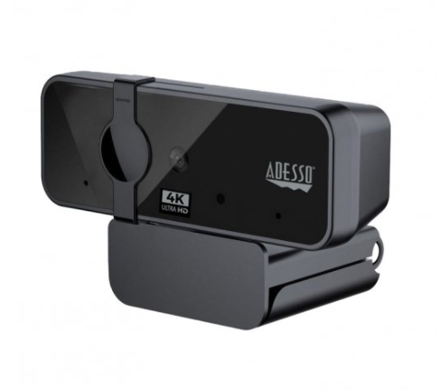 Adesso Cybertrack H6 4K Ultra HD USB Webcam with Built-In Dual Microphone and Privacy Shutter