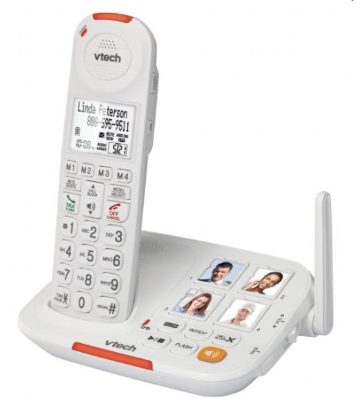 Vtech SN5127 Amplified Cordless Answering System with Big Buttons & Display