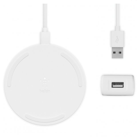 Belkin 10-Watt Boost Up Charge Wireless Charging Pad + QC 3.0 Wall Charger + Cable