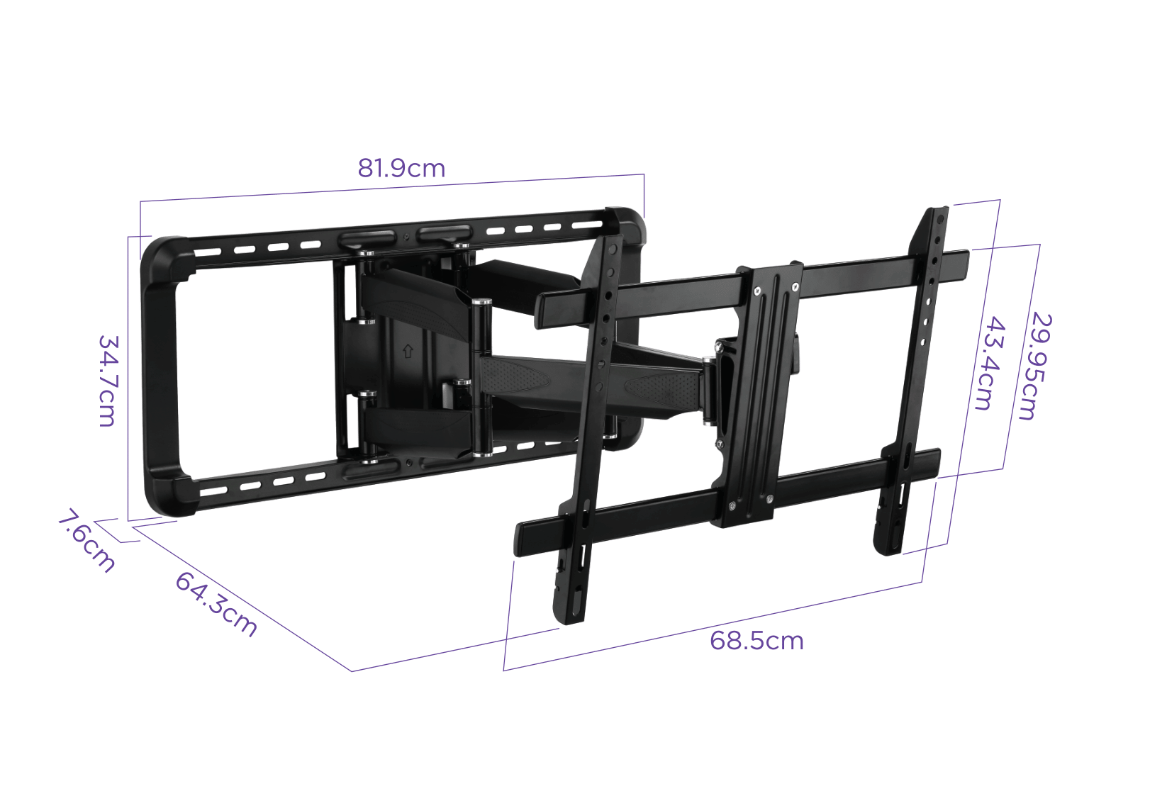 APEX by Promounts UA-PRO640 37-Inch to 100-Inch Extra-Large Full Motion TV Wall Mount