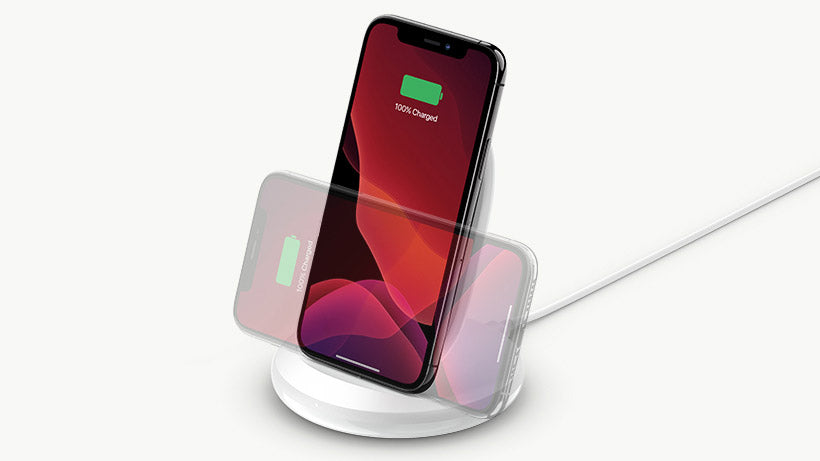 Belkin - BOOST↑CHARGE - Wireless Charging Stand 15W and QC 3.0 Wall Charger 24W - Black
