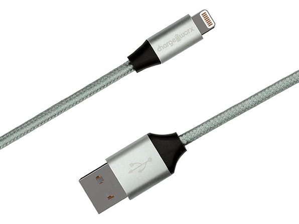 Chargeworx "NYLO" Tuff 6ft Lightning Sync & Charge Cable (Black)