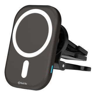 TekYa Qi MagMount 3 in 1  Fast Magnetic Wireless Car Charger Dash and Vent Mount