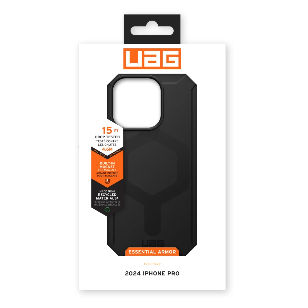 Urban Armor Gear (UAG) - Essential Armor MagSafe Case for Apple iPhone 16 Pro Max - Black