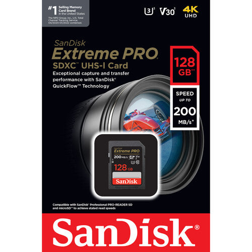 SanDisk 128GB Extreme PRO UHS-I SDXC Memory Card