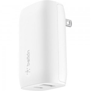 Belkin 37W Fast Charge Dual Wall Charger (USB-A & USB-C) w/ PD & PPS Technology