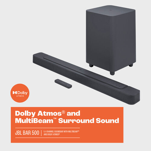 JBL Bar 500 590W 5.1-Channel Dolby Atmos Soundbar System