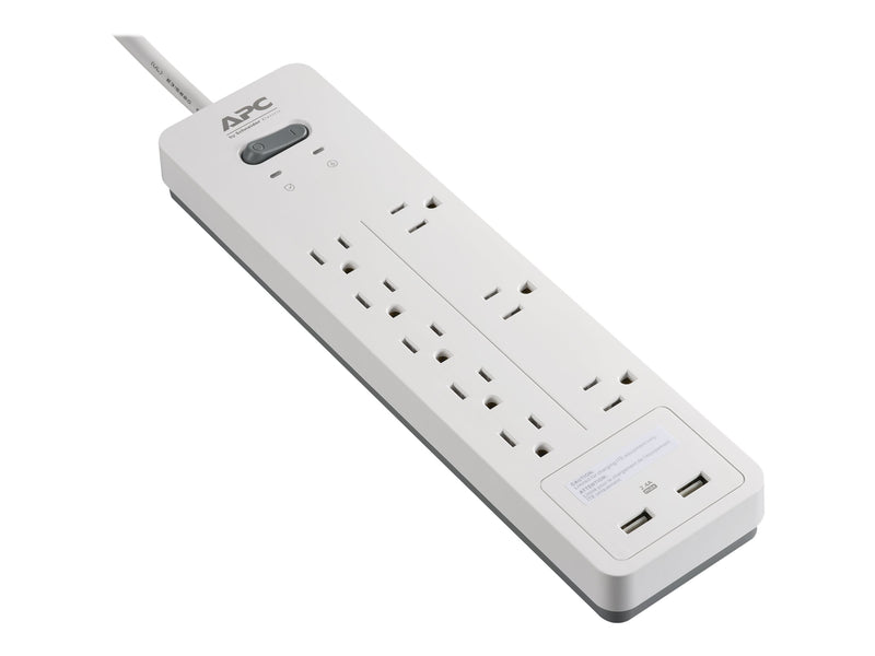 APC Home Office SurgeArrest® 8-Outlet Power Strip with 2 USB Charging Ports