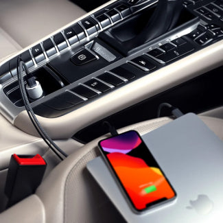 Satechi  USB-C / USB A Car Charger 72W Power Delivery - Silver